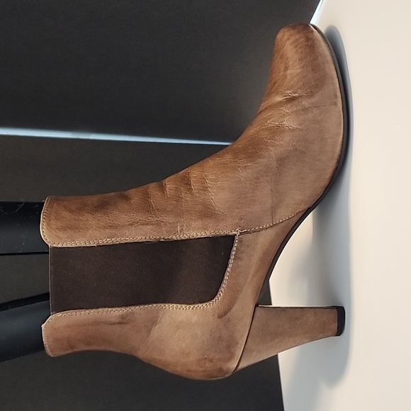 Womens 9 Artisan Italian Cinque Lampada Lt Brown Over the Ankle Boot Sz 39 1/2 - Picture 6 of 11